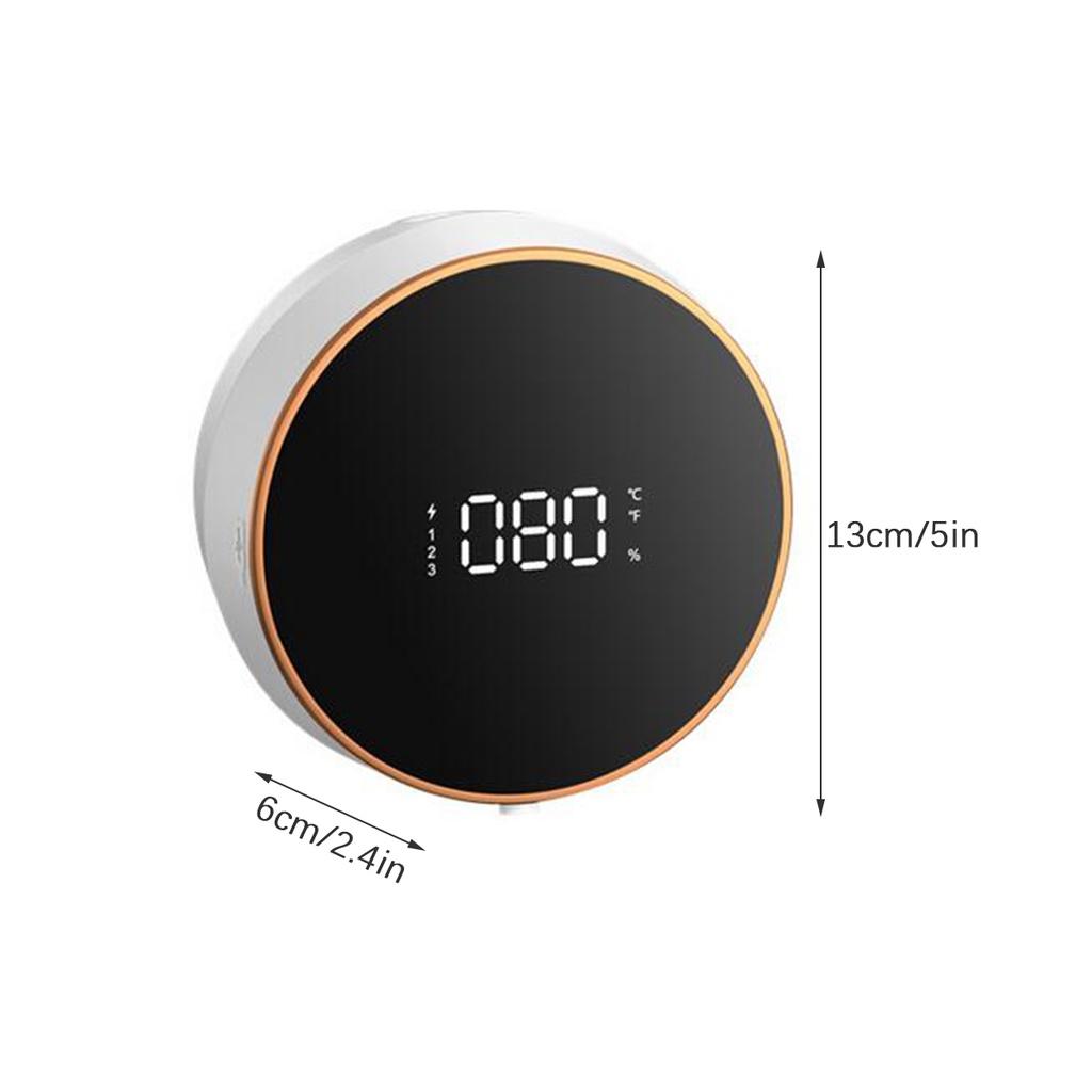 2000mAh Liquid Fast Foaming Pump Wall Mounted with Temperature Digital Display White/Black Automatic Touchless Sensor Soap Dispenser Hand Sanitizer