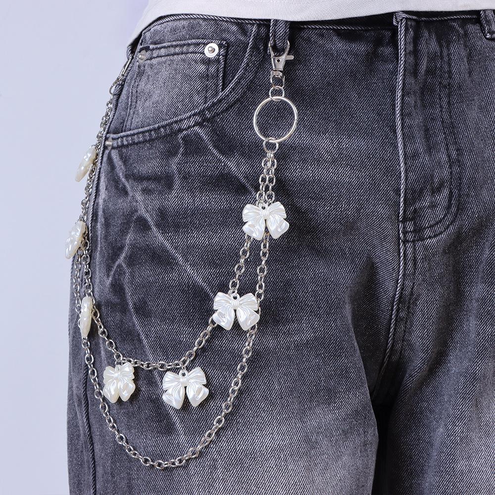 European Multi-layer Bow Waist Chain for Women - High-End Metal Accessory for Jeans