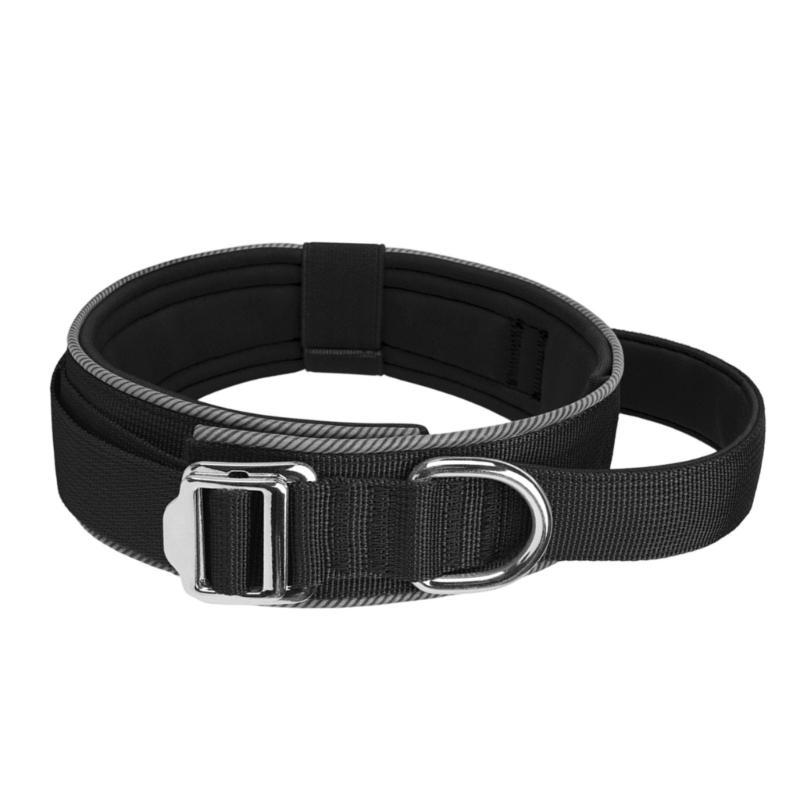 

Reflective Dog Collar Increase Night Safe Adjustable Nylon Pet Collar Soft Inner Padding L чорний