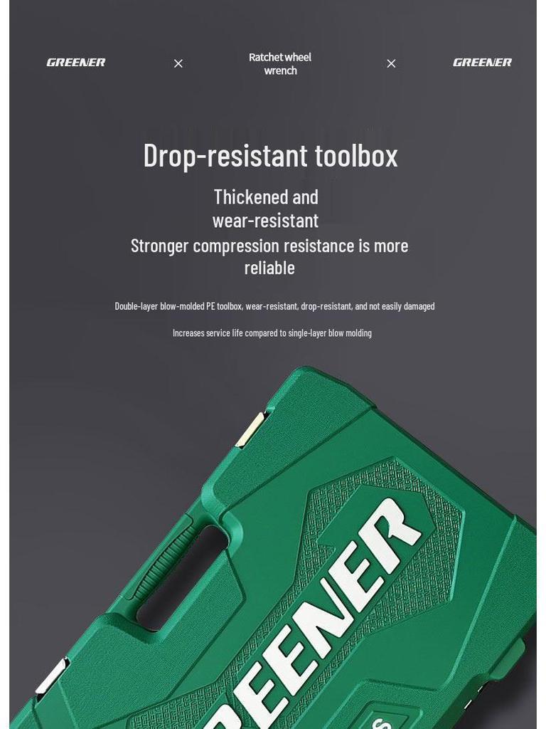 Multifunctional Car Repair Tool Set with Ratchet Socket Wrench