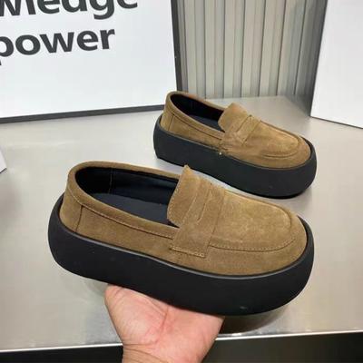 Chaussures Mocassins Plates à Plateforme Mode Femme Baskets Daim Femme Tendance 2024 Automne Marque Chaussures de Marche Décontractées Nouvelles Robe Mujer Zapatillas