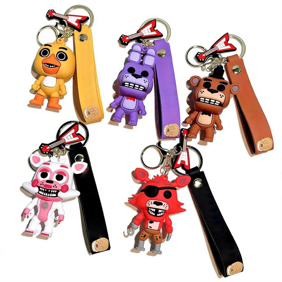 Cartoon Game Figure Keychain 5Pcs, Bag Pendant, Perfect Gift For Kids' Birthday, In Stock &