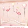 Pink Wall Sticker for Bedroom Girls, Unicorn Feather Princess Flowers Decal, Nursery Removable Wallpaper