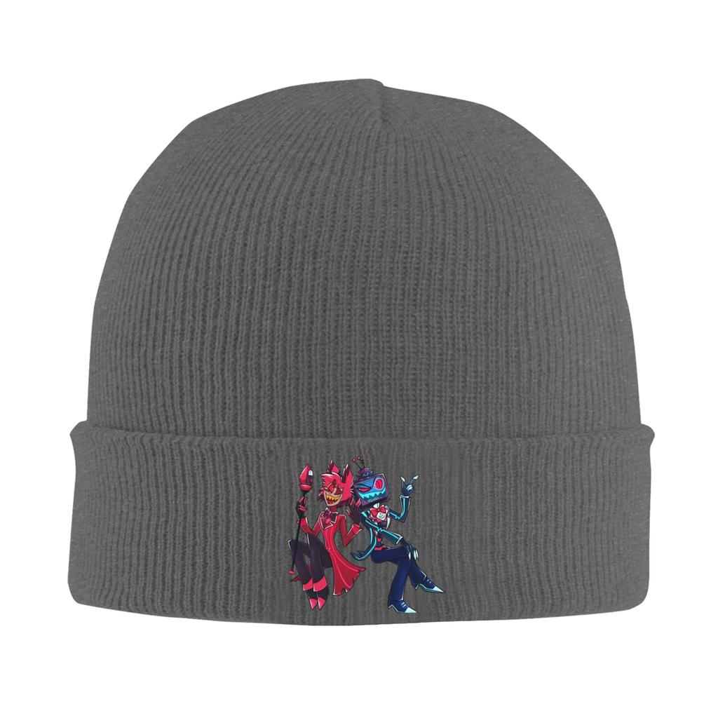 Hazbins Hotels Alastor and Vox Bonnet Hats  Beanie Hats Winter Pattern Knitting Hat Cute Adult Unisex Gym Elastic Cap
