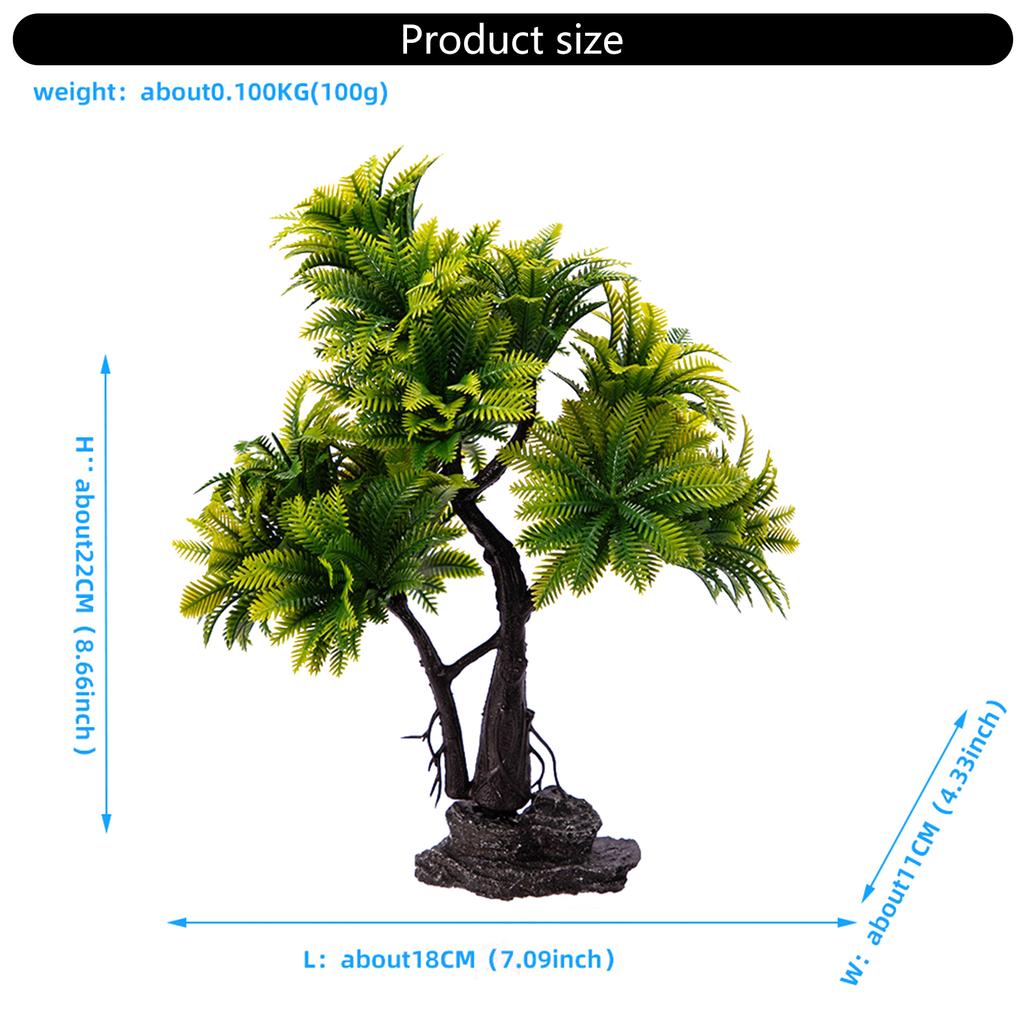 Realistics Coconuts Tree Ornaments Plastics Palms Tree Decoration Natural Unique Enhances Aquariums Environment