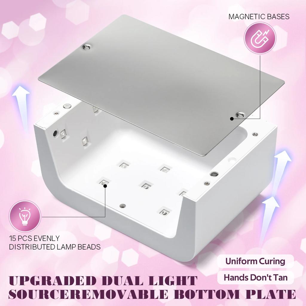 DianaBeauty UV LED Nail Lamp Professional 15W Nail Dryer with LCD Touch Screen and 3 Timing Settings 15 LEDS Manicure Lamp Tools