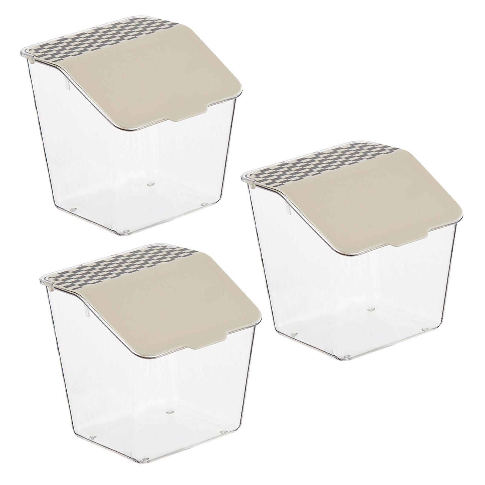 

Wall Mounted Garlic Container Storage Stylish Transparent Food Garlic Container for Onion Kitchen 3pcs