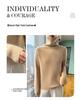 Women's Cashmere High-Neck Sweater, 2025 Style: Thickened Saddle Shoulder, High-End Fashion, Loose Fit