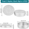 12PCS 2 Ounce/60ml Aluminum Tins Silver Refillable Screw Lid Screw Lid  for Air Freshener Candles