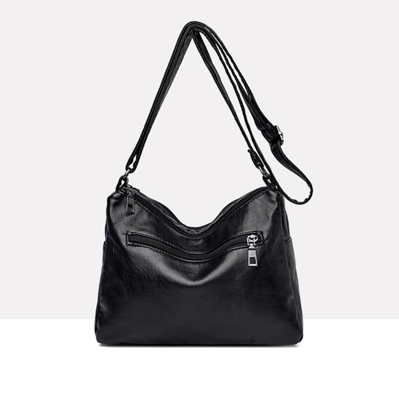 Yogodlns Vintage Soft Leather Shoulder Bag Female Large Capacity Crossbody Bag Fashion Rhombic Messenger Handbag Luxury Mom Bag