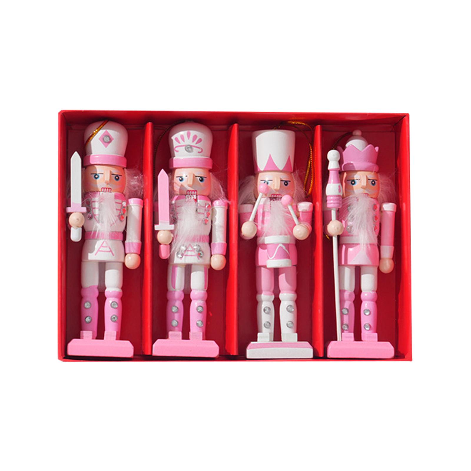 

12 см набор из 4 предметов Woodiness для рождественского украшения детских игрушек и подарков One Size розовый