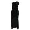 Women's Sequined Evening Dress Sexy Strapless Irregular Dress