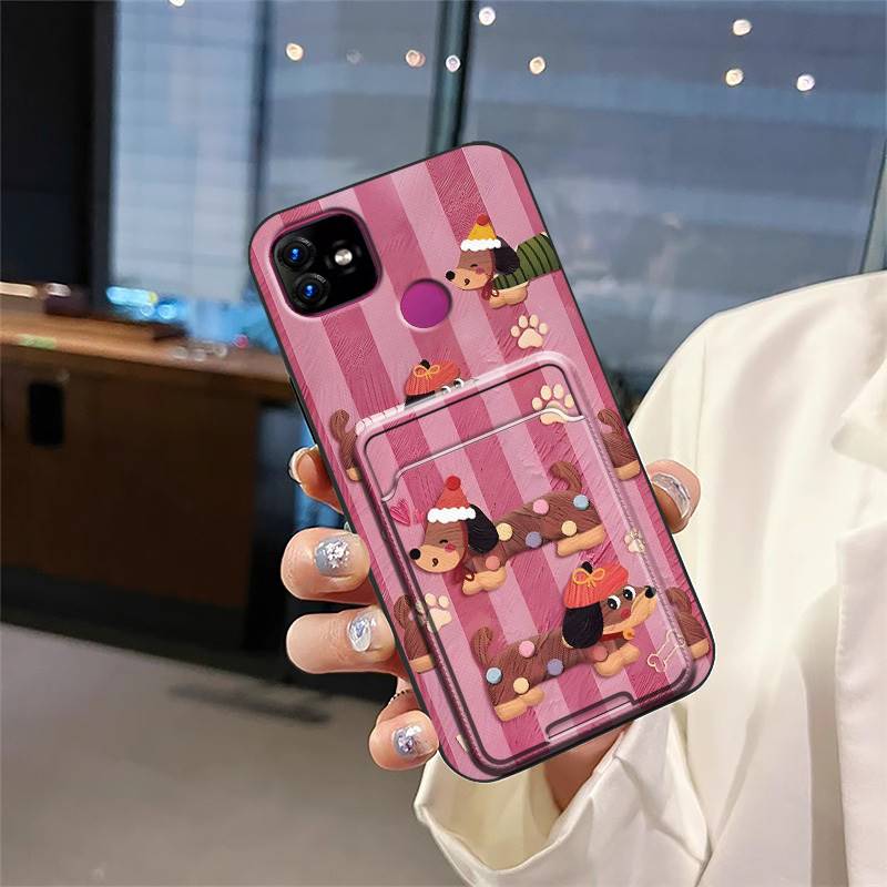 Waterproof Back Cover Phone Case For Itel P36/P36 Pro/vision1 Plus Durable Card slot Full wrap Fashion Design Soft case