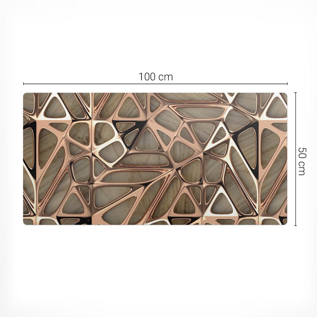 Ochronna Mata Winylowa Do Biurka I Stołu Organiczne Linie 3D 100X50 Cm