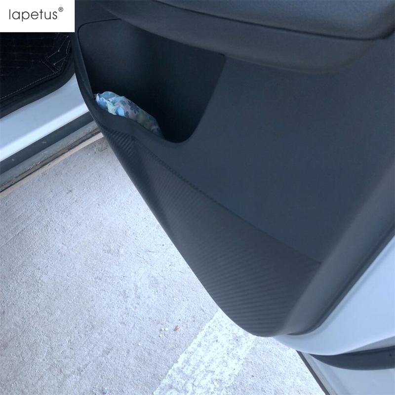 Für MG ZS 2018- 2025 Zubehör Innentür Anti-Kratz-Schutz Seitenkantenfolie Karbonfaser-Aufkleber Schutz Dekoration Innenraum