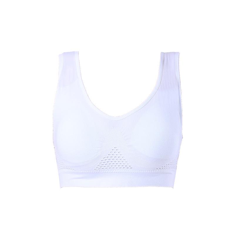 Mesh Breathable Hollow-Out Sports Bra - No Underwire Yoga Exercise Bandeau for Women