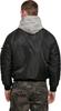 Winter Jacket Brandit MA1 Sweat Hooded Jacket Black-grey
