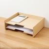 MUJI Wooden Document Organizer Tray, A4, 2 Tiers, 82603347
