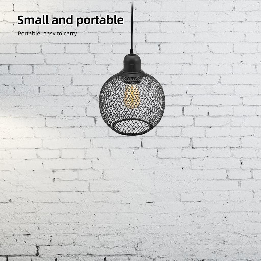 Iron Wire Lampshade Hollow Retro Industrial Metal Pendant Lights Shade Lamp Cover Replacement Metal Lampshade Light Shade