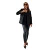 Fierte Women's Large Size Jacket Lm95160 Men's Collar Double Button Stamp Lining