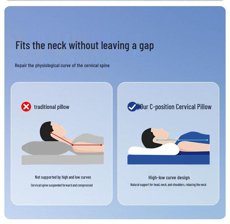 Memory Foam Neck Support Pillow for Better Sleep - Ideal for Adults, Students, and Hotels