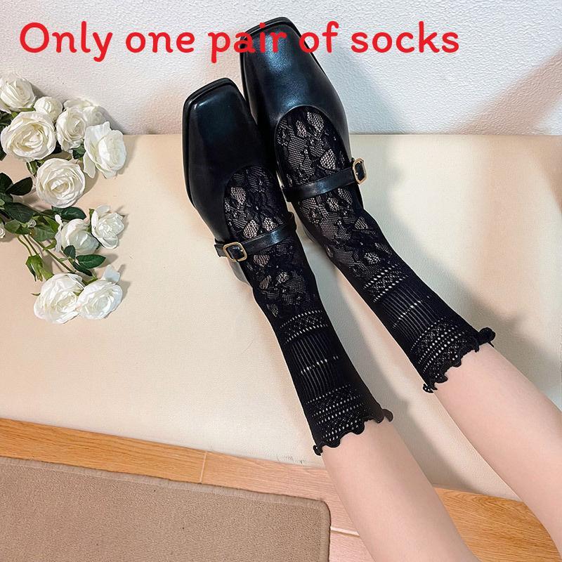 White Lace Mesh Ankle Socks For Women With Breathable Design For Summer And Spring Wear