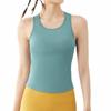 Anti-Light Yoga Vest Round Neck Design Tight Body Vest Flexible Fitness Tank Top  Yoga Practice