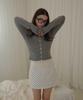 SALON DE YOHN Button Slit Cardigan_ Gray