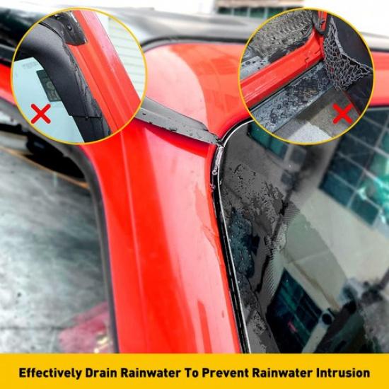 Water Rain Diverters Gutter Extension Accessories For Jeep Wrangler JK 2018-