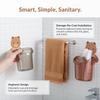 Bear Hug Toothbrush Holder Non Punching Bathroom Cup Toothpaste Wall Rack Space Saving Organizer