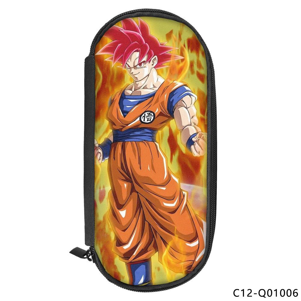 Dragon Ball Printed Polyester Pencil Case Student Stationery Box Portable Pencil Case Multifunctional Storage Bag