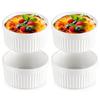 White Porcelain Baking Bowls 260 Ml 4 Pcs.