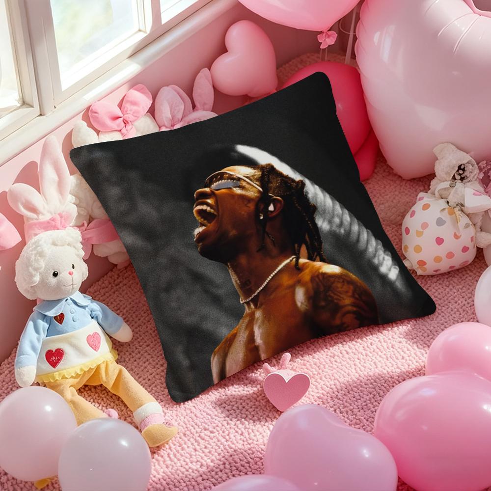 

A-A$AP R-Rocky Rapper Cushion Cover Pattern Printed Pillowcase for Living Room Sofa Cushion Cover & Bedroom Decor 12x12Inch