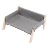 Pet Couch Bed Pine Wood Stylish Look Versatile Anxiety Relief Elevated Cat Dog Sofa Bed for Home Indoor