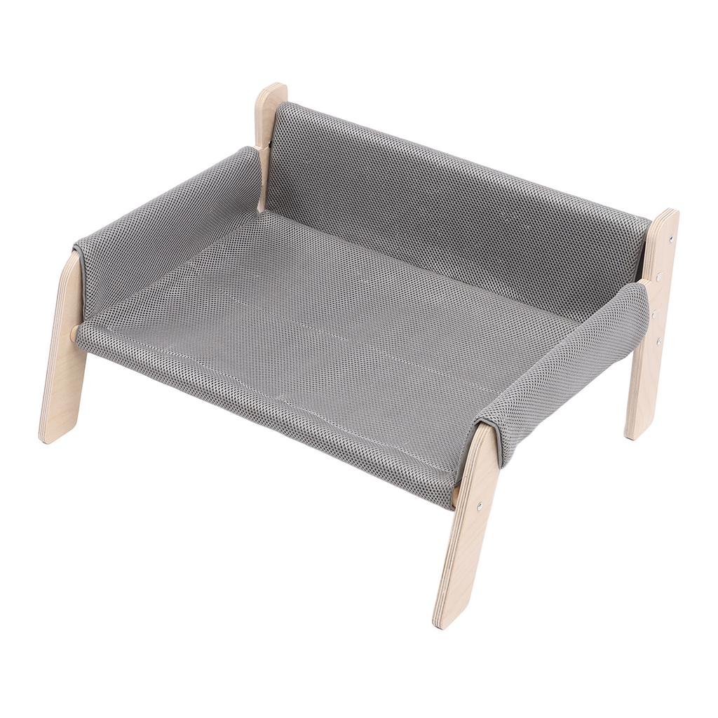 Pet Couch Bed Pine Wood Stylish Look Versatile Anxiety Relief Elevated Cat Dog Sofa Bed for Home Indoor