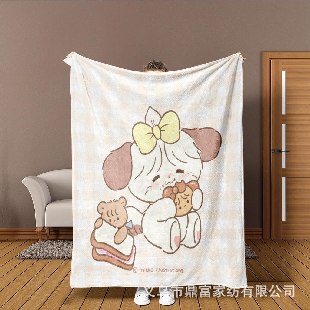 New Cute Cartoon Mikko Flannel Blanket All-season Children's Printed Blanket Soft Nap Blanket