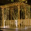 LED Icicle Curtain Lights Christmas Garland Fairy String Light Indoor Outdoor Wedding Lighting Home Party Garden Decors New 2025