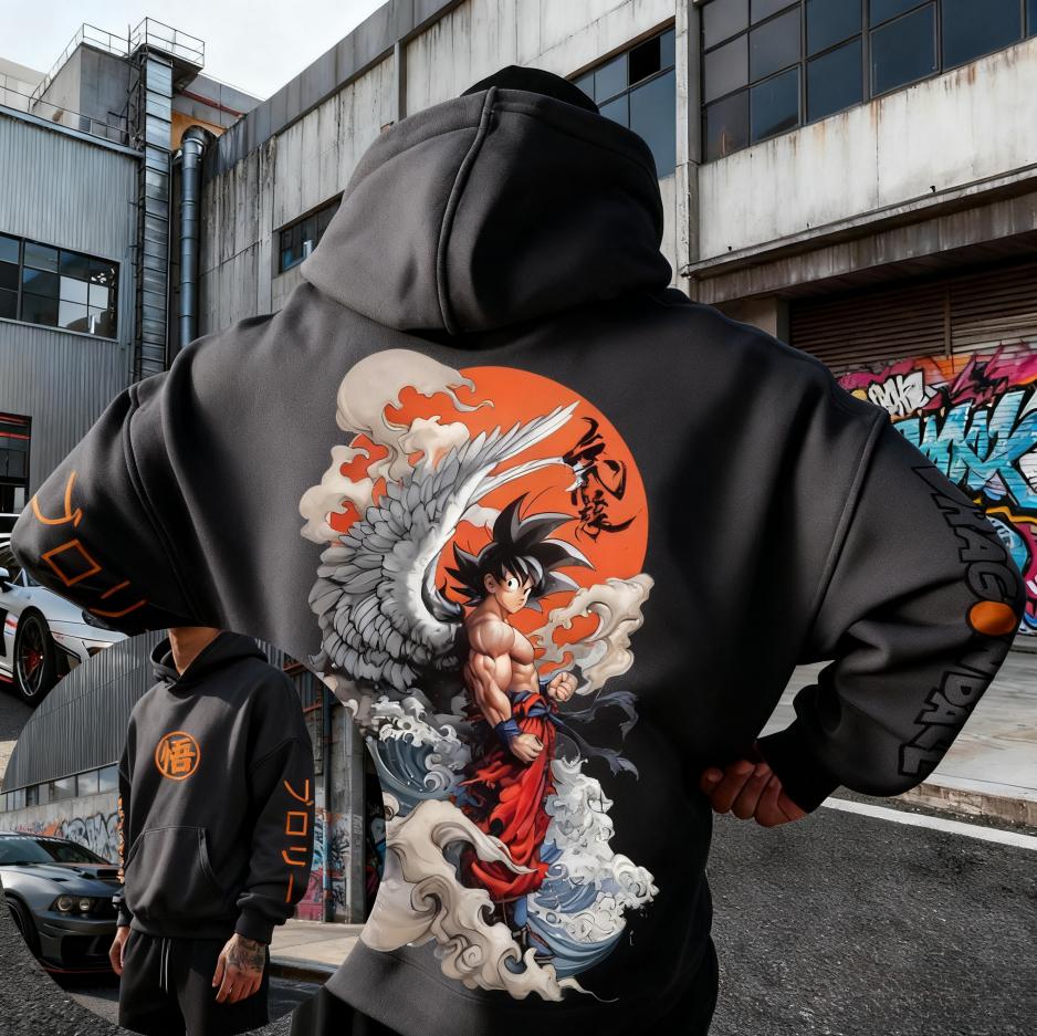 Dragon Ball Anime Goku apdrukāta hūdija