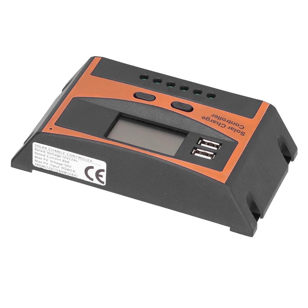 12V/24V Solar Charge Controller IP32 Waterproof High Efficient PWM Solar Power Controller60A