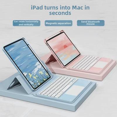 """2022 iPad 10,2palcová Bluetooth klávesnice s otočným magnetickým ochranným pouzdrem Pro11 pro Air4/5"""