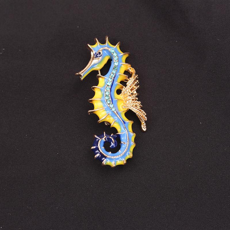 Spilla Animale Marino con Strass Gioiello in Lega per Moda Stile Casual