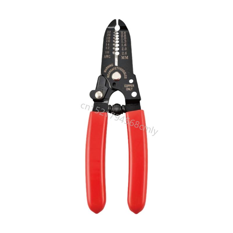 Precisions Electrician's Wire Stripper Crimping Tool Robusts Carbon Steel Cable Cutter Pliers for Great Performances 6XDE