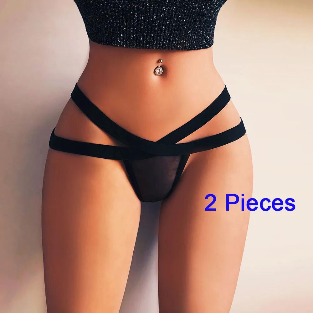 Sexy Low-Rise G-String Women's Panties Erotic Lace Transparent Thongs T-Back Briefs Underwear Female Lingerie Clothing