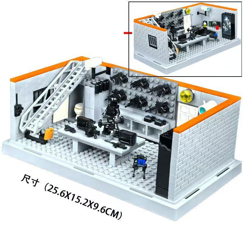 Linyi Toy Unisex High-Quality Swat High-Quality Armory High-Quality Building High-Quality Blocks Collection Kit High-Quality Police High-Quality Command Central