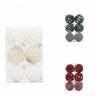 6pcs/set Red Green White Christmas Ball Ornaments Velvet Xmas Tree Hanging Balls  Children Gifts