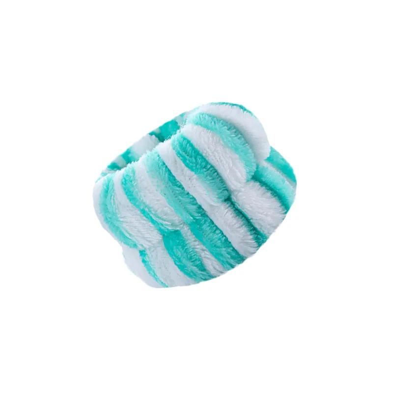 One Pair Washing Face Spa Wrist Washband Hair Band Solid Color Microfiber Absorbent Hair Accesories Headwrap Handmade Makeup