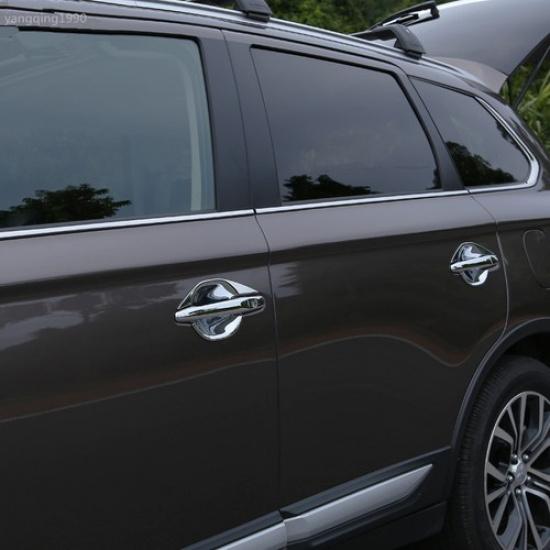 ABS Chrome Side Door Handle Cover Trim 12pcs For Mitsubishi Outlander 2013 -2016