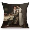 French Roccoco Style Famous Oil Painting Louis Leopold Boilly Game Of Billiards Decorative Sofa Pillow Case Linen Cushion Cover