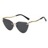 Fashion Sexy Cat Eye Metal Sunglasses Women Men Luxury Gradient Brand Sun Glasses Outdoor Travel Shopping Lady Man Eyewear UV400
