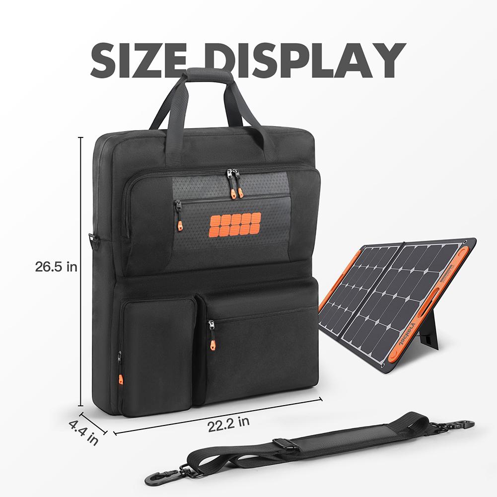 Solar Panel Storage Carrying Case Padded Travel Solar Board Organizer Portable Protective Shoulder Handbag for Jackery ECOFLOW